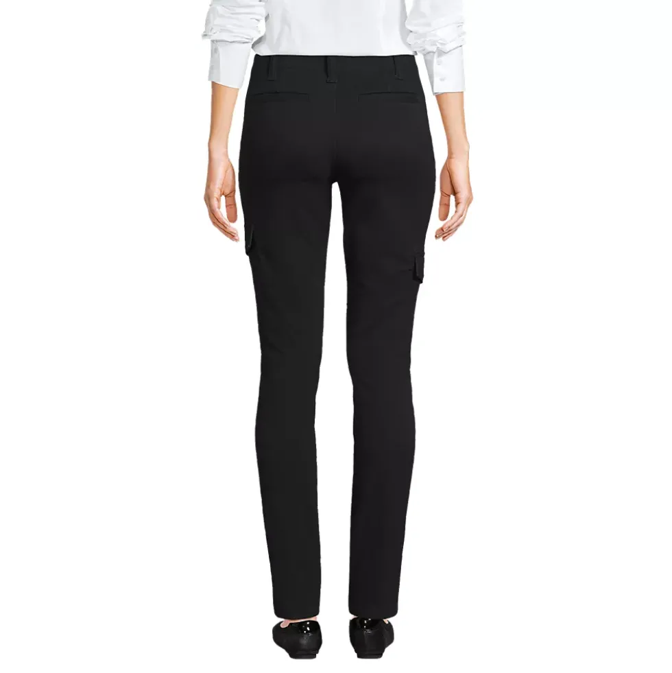 Women's Mid Rise Slim Cargo Chino Pants