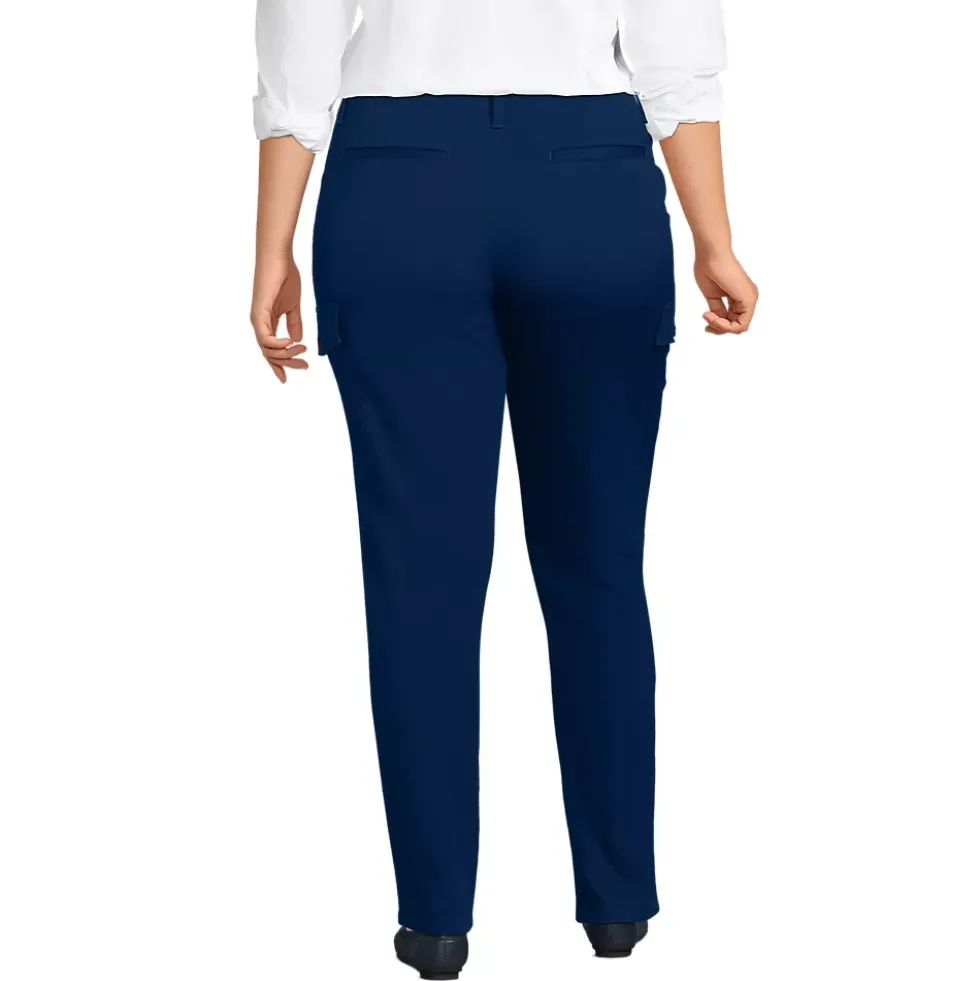 Women's Mid Rise Slim Cargo Chino Pants