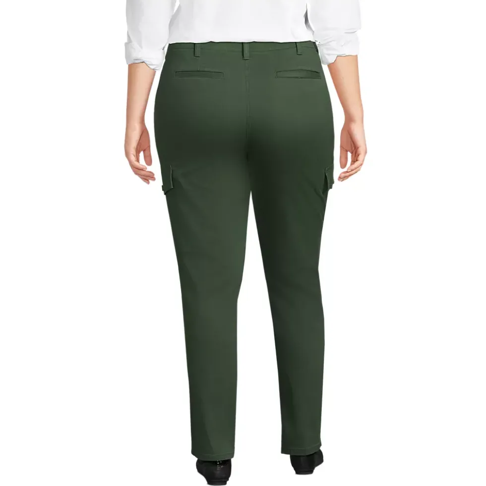 Women's Mid Rise Slim Cargo Chino Pants