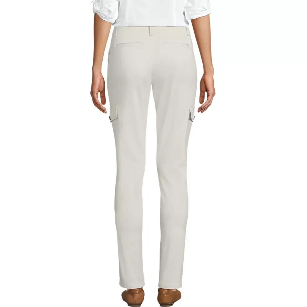 Women's Mid Rise Slim Cargo Chino Pants