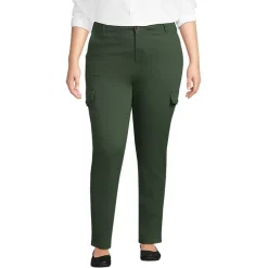 Women's Mid Rise Slim Cargo Chino Pants