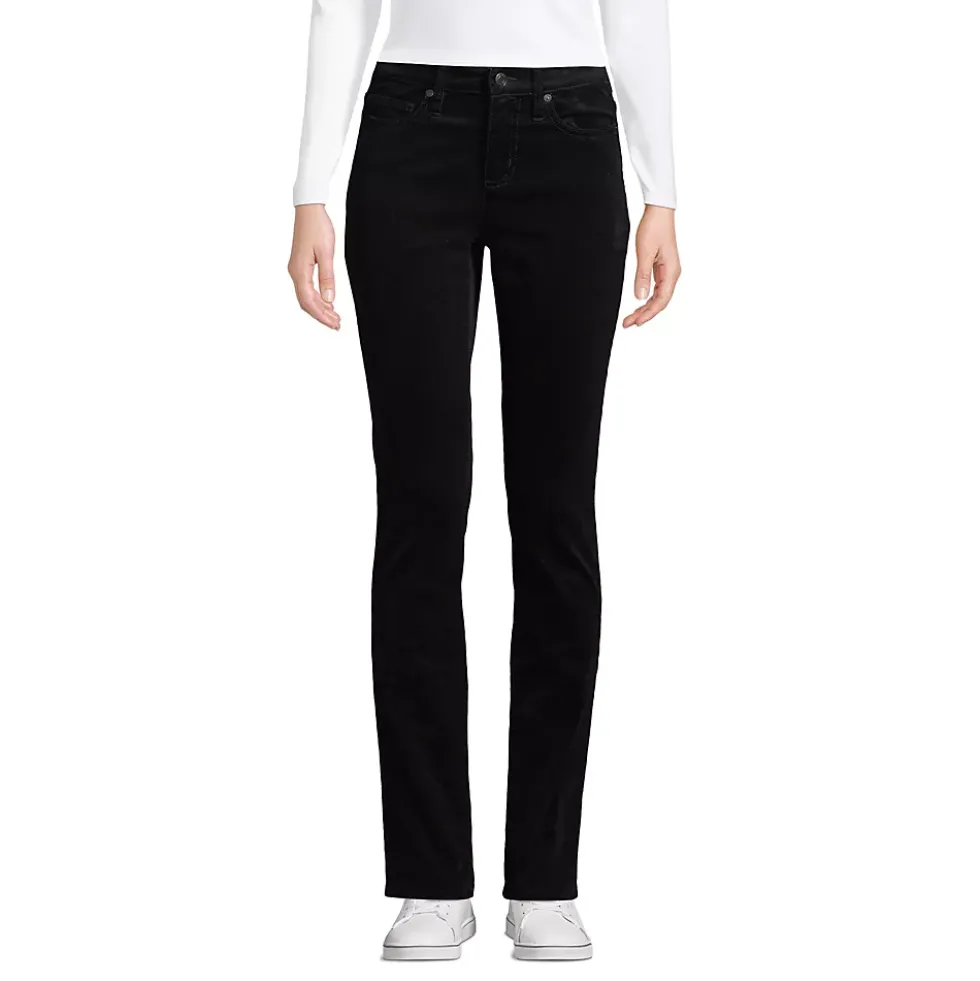 Women's Mid Rise Straight Leg Corduroy Pants