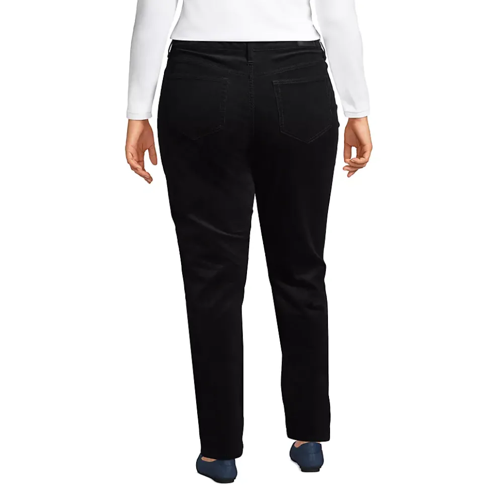 Women's Mid Rise Straight Leg Corduroy Pants