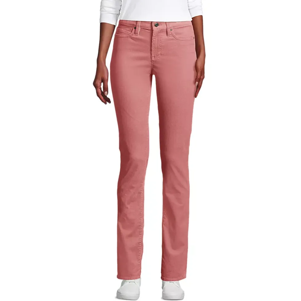 Women's Mid Rise Straight Leg Corduroy Pants