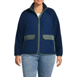 Women's Mixed Media Sherpa Fleece Jacket