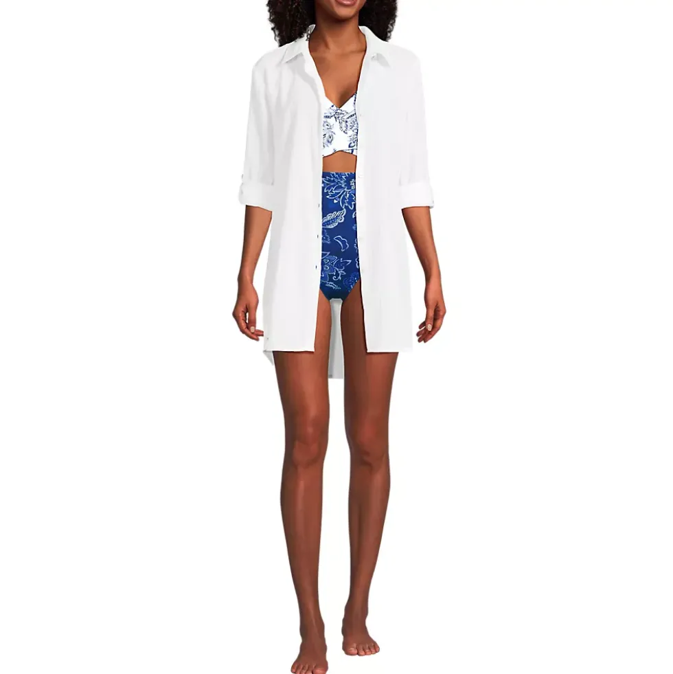 Women's New Button-Up Shirt Cover-Up Dress