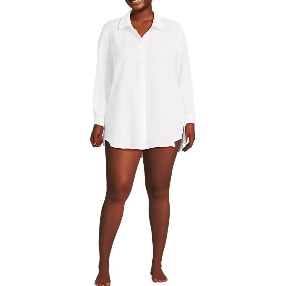 Women's New Button-Up Shirt Cover-Up Dress