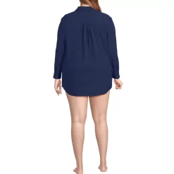 Women's New Button-Up Shirt Cover-Up Dress