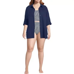 Women's New Button-Up Shirt Cover-Up Dress