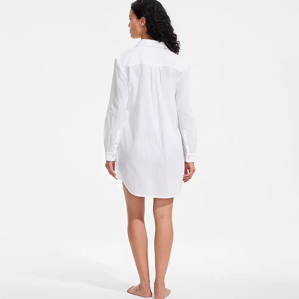 Women's New Button-Up Shirt Cover-Up Dress