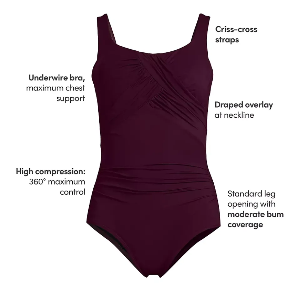 Women's New SlenderSuit Carmela Underwire One Piece Swimsuit