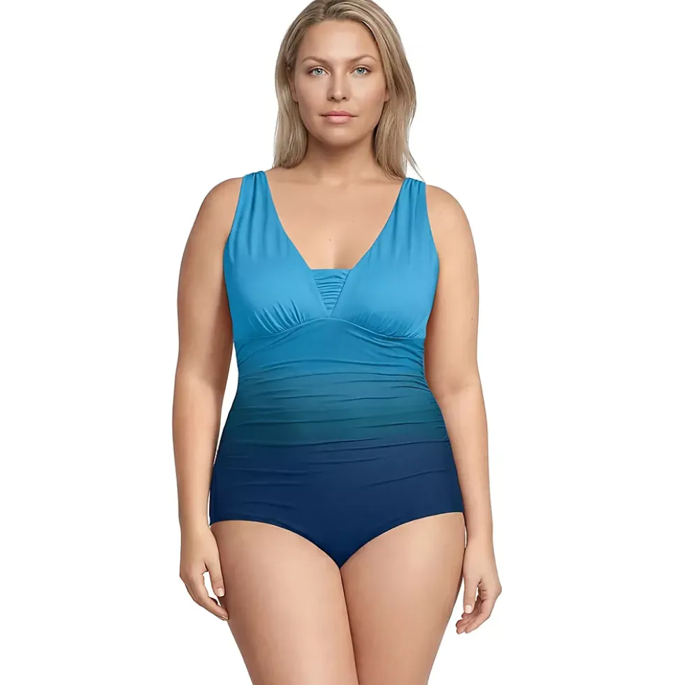 Women's New SlenderSuit Grecian Adjustable Low Leg One Piece