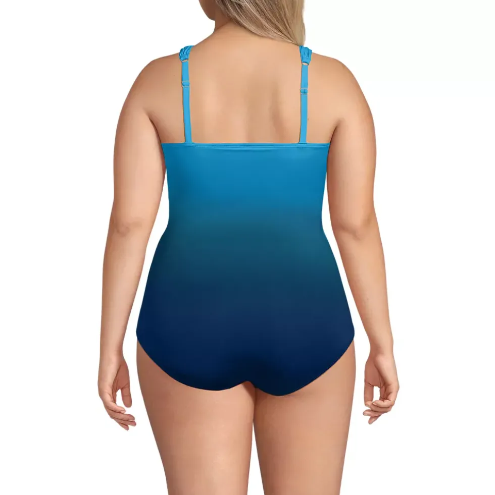 Women's New SlenderSuit Grecian Adjustable Low Leg One Piece