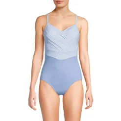 Women's New SlenderSuit Pleated Low Leg One Piece Swimsuit