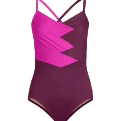 Women's New SlenderSuit Pleated Low Leg One Piece Swimsuit