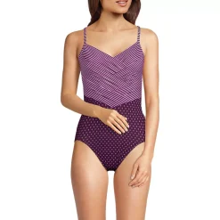 Women's New SlenderSuit Pleated Low Leg One Piece Swimsuit