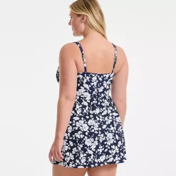 Women's New SlenderSuit Wrap Swim Dress Swimsuit Print