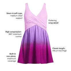 Women's New SlenderSuit Wrap Swim Dress Swimsuit Print