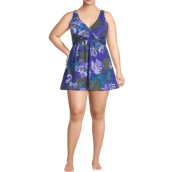 Women's New SlenderSuit Wrap Swim Dress Swimsuit Print