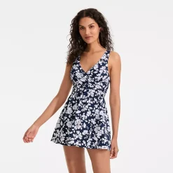 Women's New SlenderSuit Wrap Swim Dress Swimsuit Print