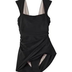 Women's NEW Smoothing Square Neck Ruched Swim Dress Swimsuit