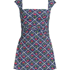 Women's NEW Smoothing Square Neck Ruched Swim Dress Swimsuit