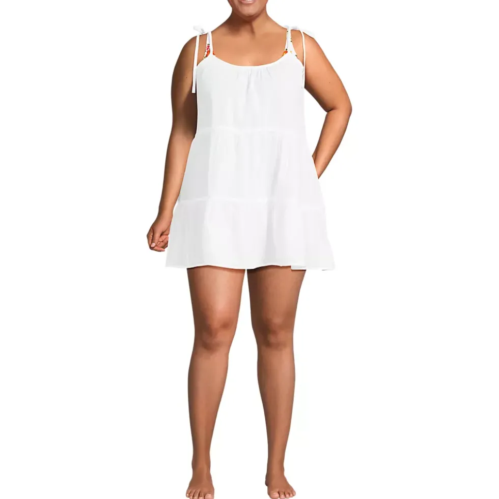 Women's New Tiered Cover Up Mini Dress