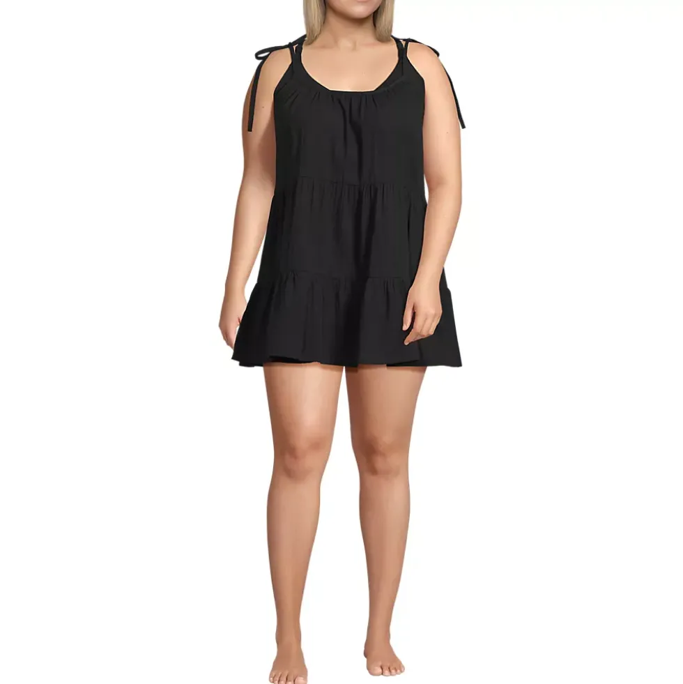 Women's New Tiered Cover Up Mini Dress