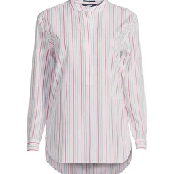 Women's No Iron Banded Collar Popover Shirt