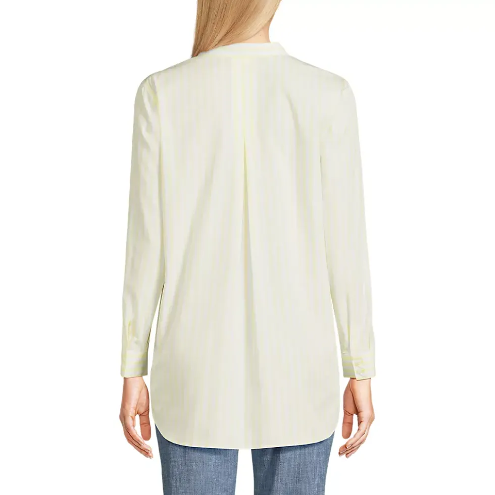 Women's No Iron Banded Collar Popover Shirt