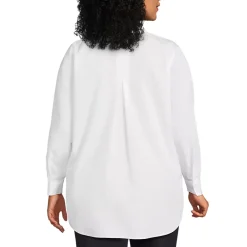 Women's No Iron Banded Collar Popover Shirt