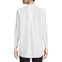 Women's No Iron Banded Collar Popover Shirt