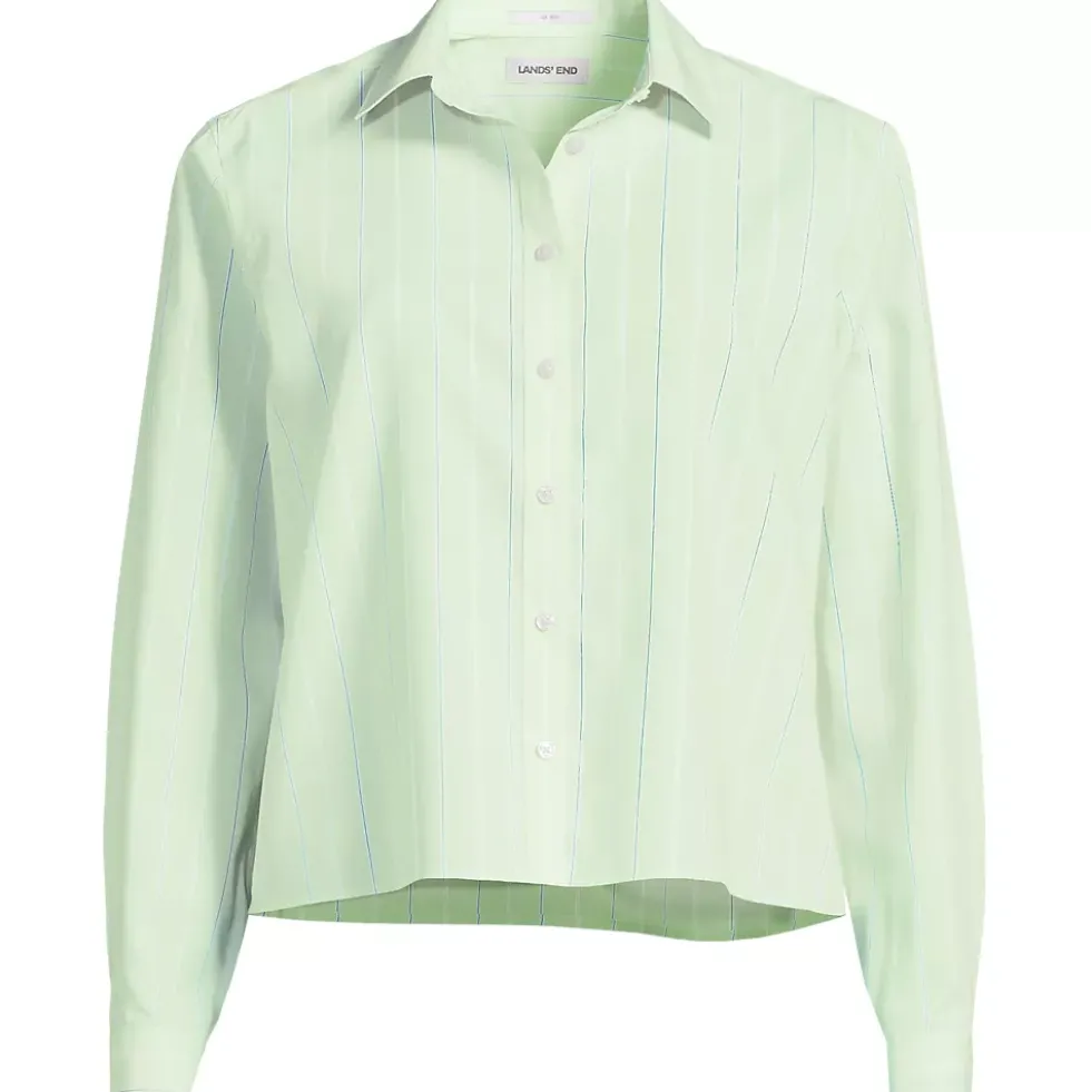 Women's No Iron Boxy Cropped Shirt