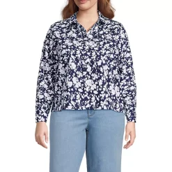 Women's No Iron Boxy Cropped Shirt