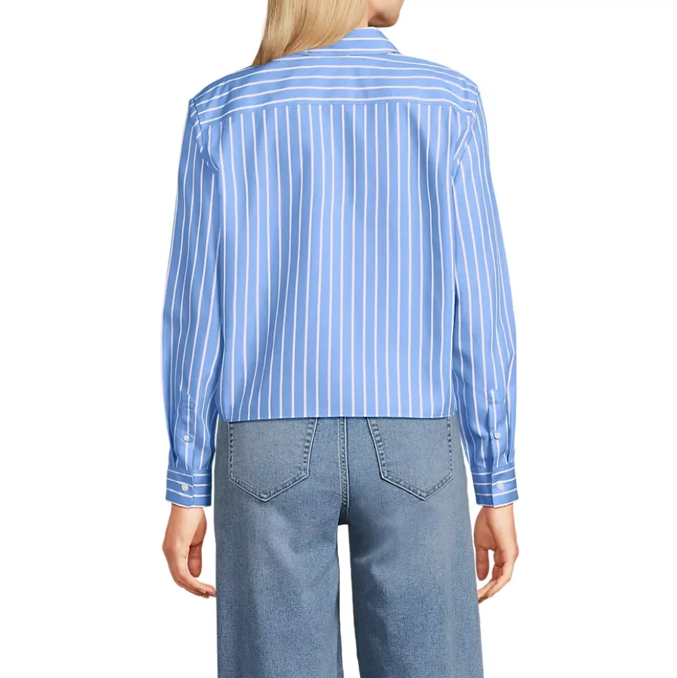 Women's No Iron Boxy Cropped Shirt