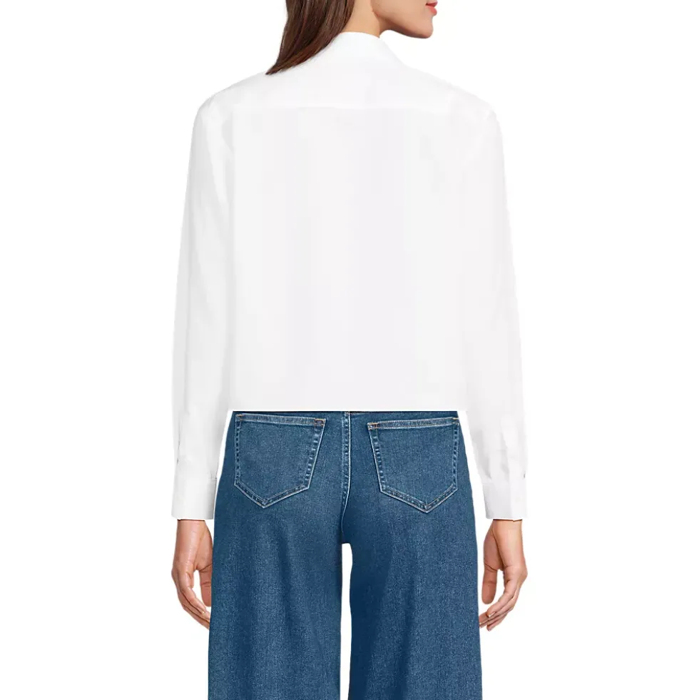 Women's No Iron Boxy Cropped Shirt