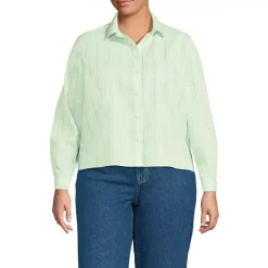 Women's No Iron Boxy Cropped Shirt