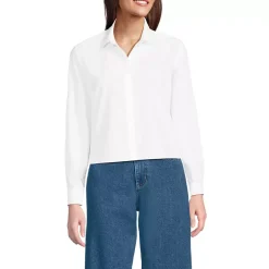Women's No Iron Boxy Cropped Shirt