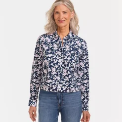 Women's No Iron Boxy Cropped Shirt