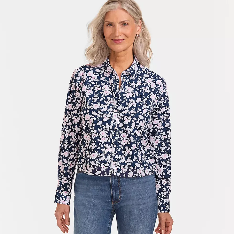 Women's No Iron Boxy Cropped Shirt