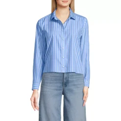 Women's No Iron Boxy Cropped Shirt