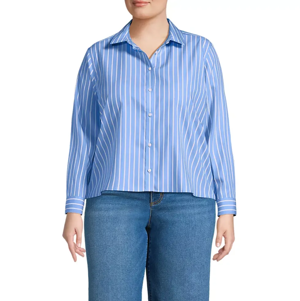 Women's No Iron Boxy Cropped Shirt