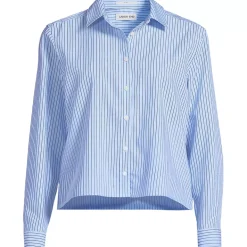 Women's No Iron Boxy Cropped Shirt