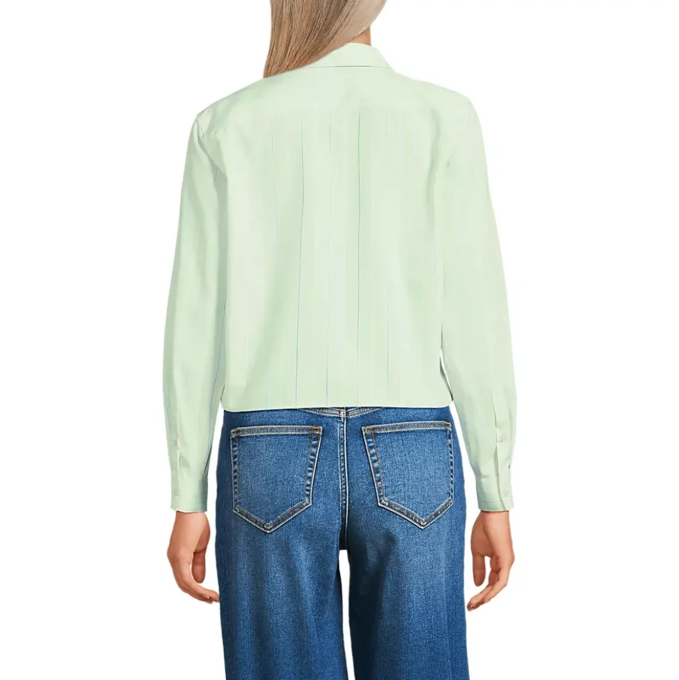Women's No Iron Boxy Cropped Shirt