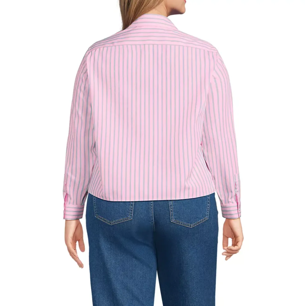Women's No Iron Boxy Cropped Shirt