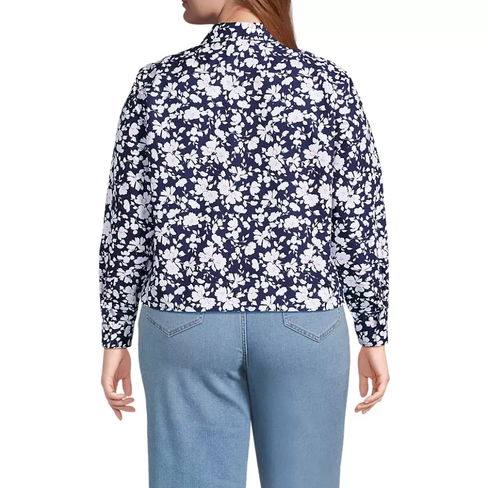 Women's No Iron Boxy Cropped Shirt