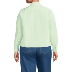 Women's No Iron Boxy Cropped Shirt