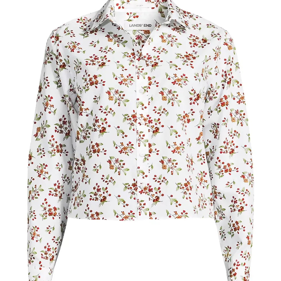 Women's No Iron Boxy Cropped Shirt