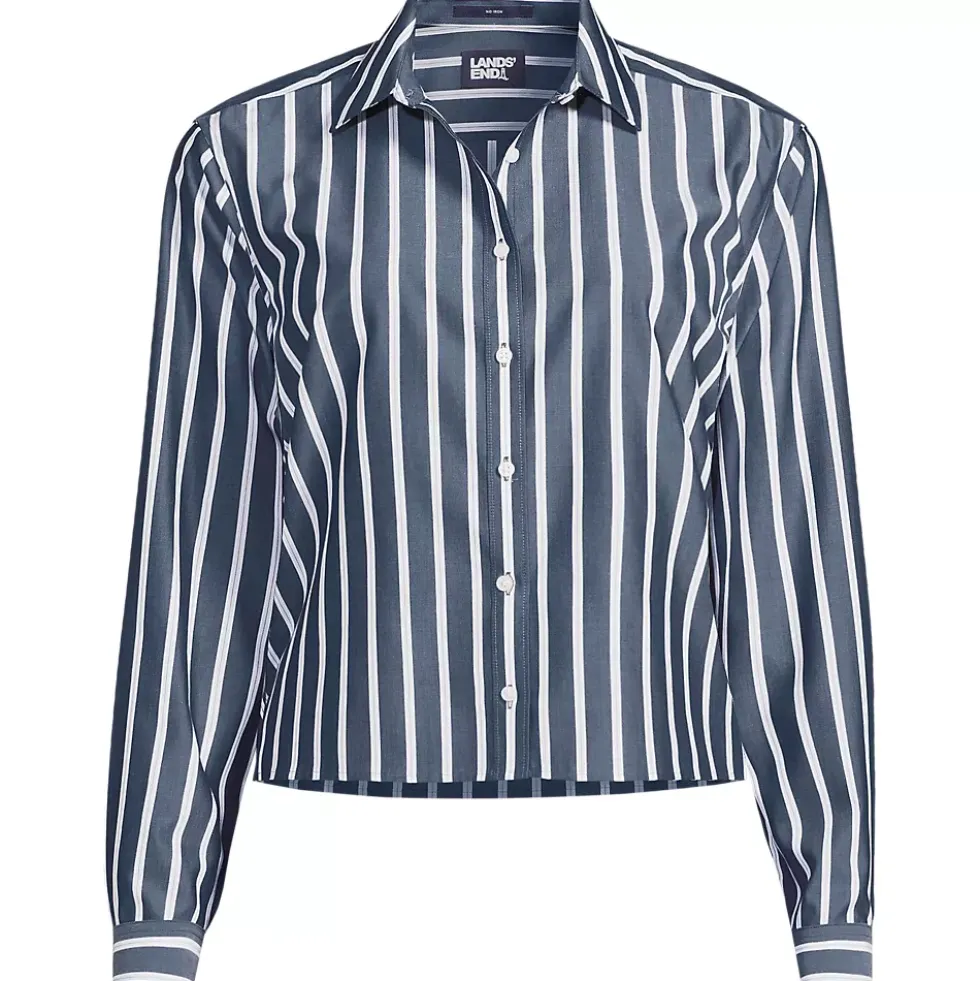 Women's No Iron Boxy Cropped Shirt