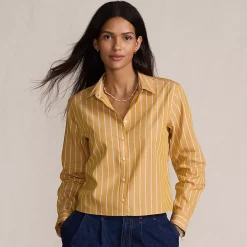 Women's No Iron Boxy Cropped Shirt